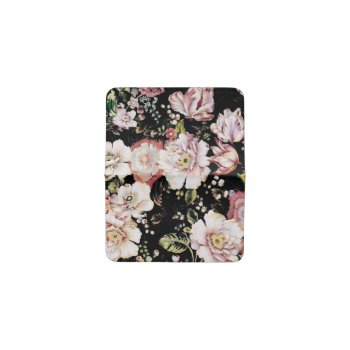 Pretty Elegant Girly Chic Pink Black Floral Card Holder by CHICELEGANT at Zazzle