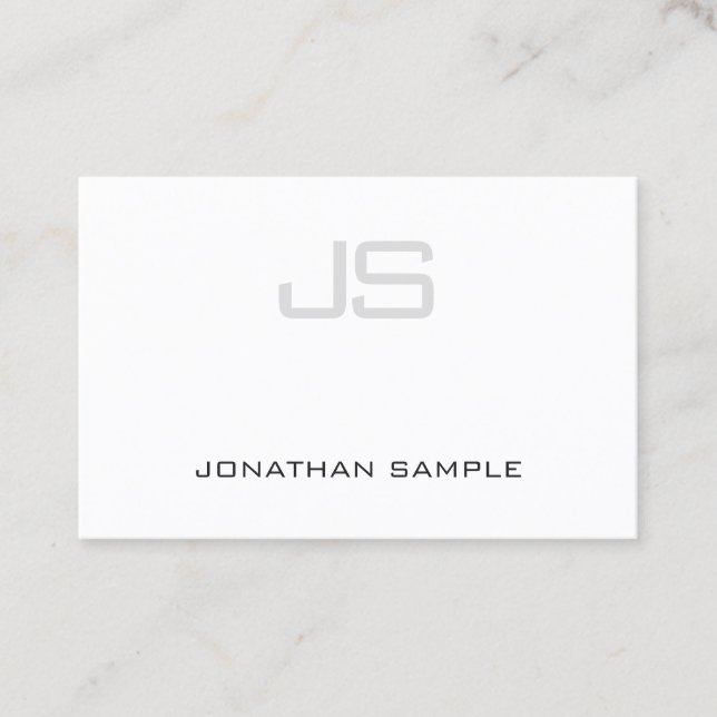 Pretty Elegant Monogram Professional Clear Plain Business Card (Front)