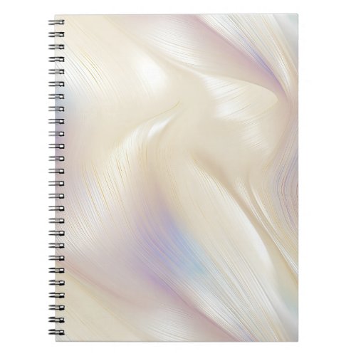 Pretty Elegant Pearl Aqua Blue Purple Swirl Notebook