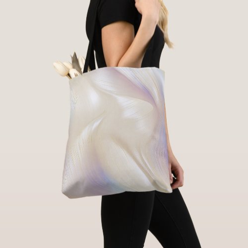 Pretty Elegant Pearl Aqua Blue Purple Swirl Tote Bag