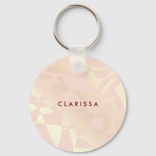 Pretty elegant stylish rose gold pattern keychain