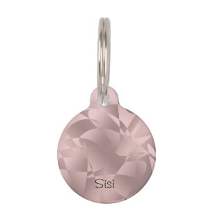 Pretty elegant stylish rose gold pattern pet ID tag