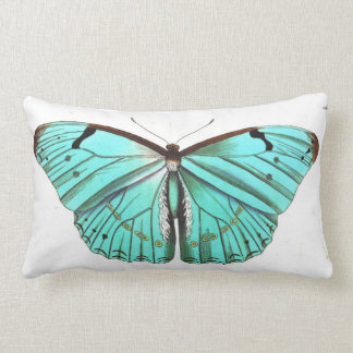 Pretty Elegant Turquoise Butterfly Pillow