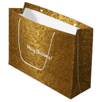 Pretty Elegant Victorian Gold Floral Christmas