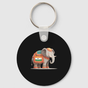 Pretty Elephant Costume For Indian Colors And Anim Keychain