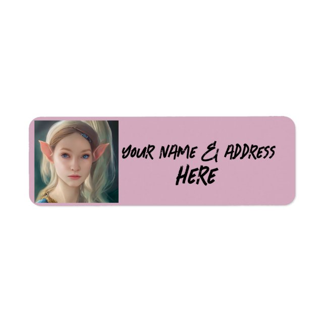 PRETTY ELF GIRL RETURN ADDRESS LABELS (Front)