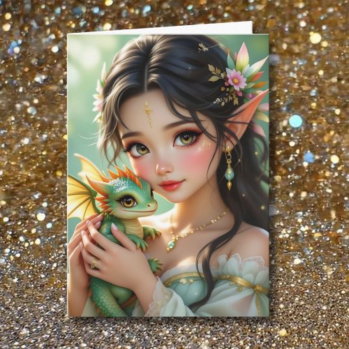 Pretty Elven Fairy & Dragon Themed Girl's Birthday