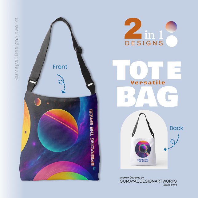 Pretty Embracing The Space 2 in 1 Tote Bag (Versatile Tote Bag 2 in 1)