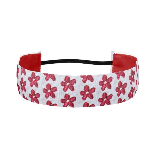 Pretty Embroidered-Look Floral Athletic Headband (Creator Uploaded)