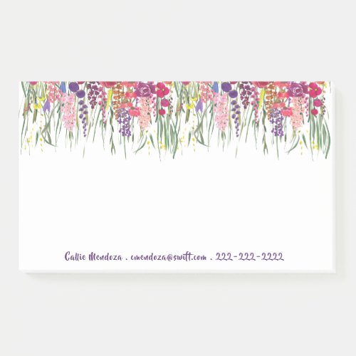 Pretty English Floral Garden Illustration Post_it Notes