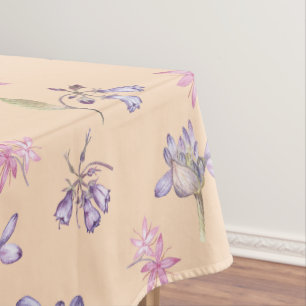 Pretty English Flowers Floral Pattern Dining Room Tablecloth