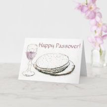Pretty English Greeting Pesach Passover Card