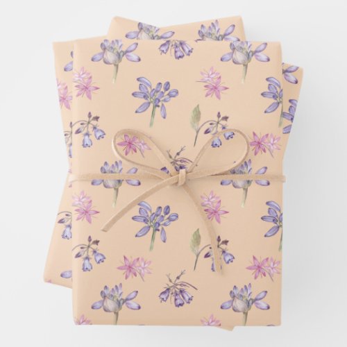 Pretty English Wildflower Floral Party Gifts Decor Wrapping Paper Sheets