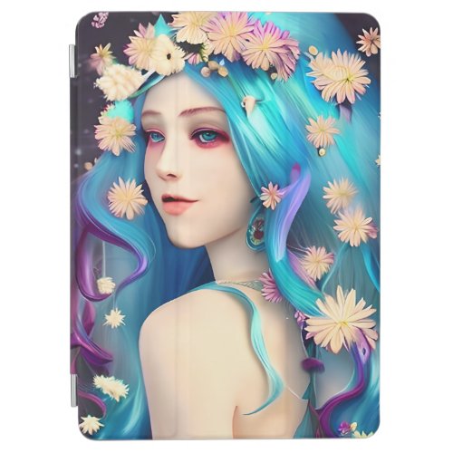 Pretty Ethereal Girl with Flowers in her Hair iPad Air Cover
