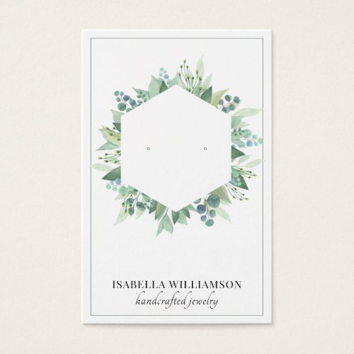 Pretty Eucalyptus Greenery Earring Display Cards