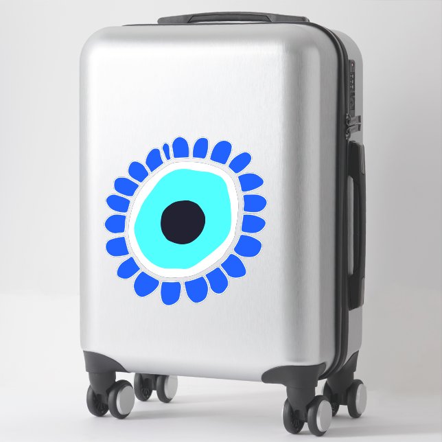 Pretty Evil Eye Amulet Lucky Charm Sticker (Suitcase)