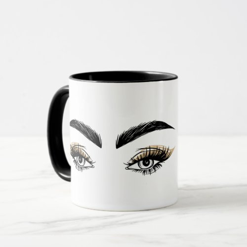 Pretty Eyes Beauty Salon Makeup Eyelashes Lashes Mug