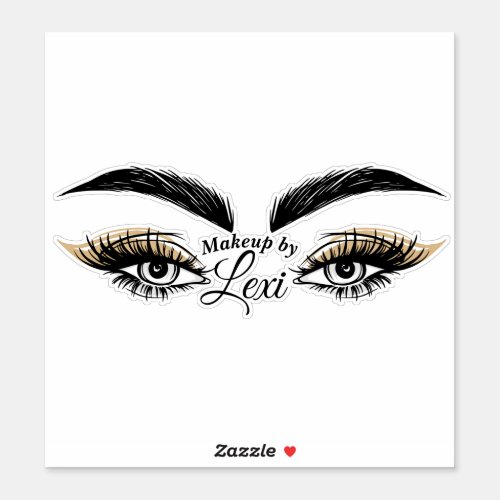 Pretty Eyes Beauty Salon Makeup Eyelashes Lashes Sticker