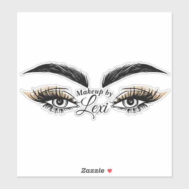 Pretty Eyes Beauty Salon Makeup Eyelashes Lashes Sticker (Sheet)