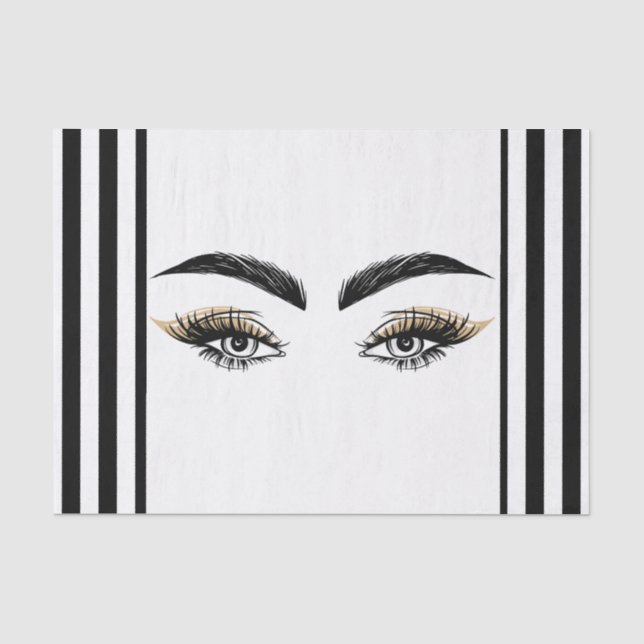 Pretty Eyes Beauty Salon Makeup Eyelashes Lashes Tissue Paper (Front)
