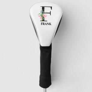 Pretty F Monogrammed Initial Golf Head Cover