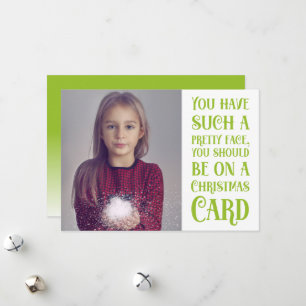 Pretty Face Photo Christmas Card