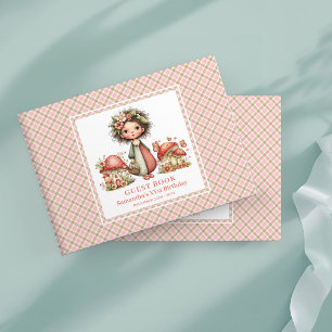 Pretty Fairy Blush Pink Birthday Guest Book