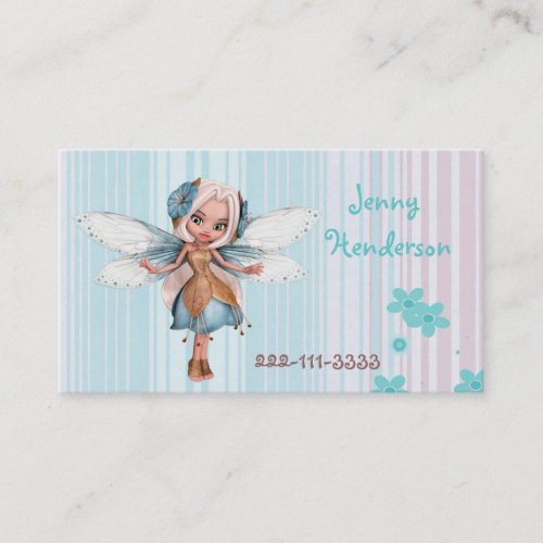 Pretty Fairy Girl's calling card Business Cards