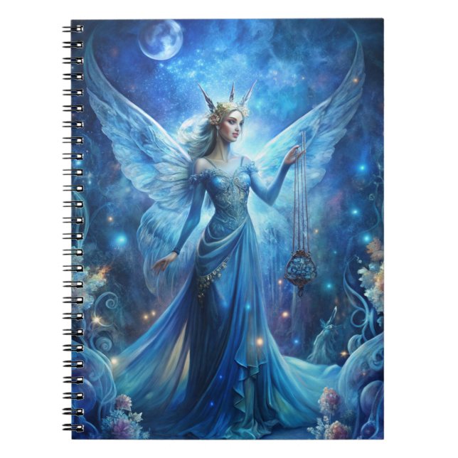 Pretty Fairy in Blue  Notebook (Front)