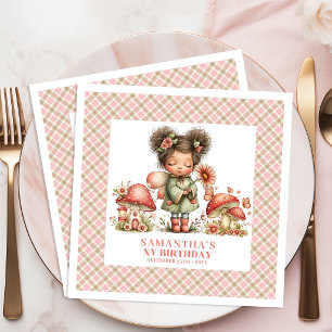 Pretty Fairy Magical Garden Birthday Celebration Paper Dinner Napkins