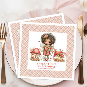 Pretty Fairy Pink Garden Magical Birthday Party Paper Dinner Napkins