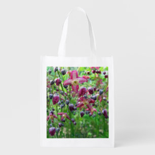 Pretty Fairy Wings (Epimedium) Spring Flower Photo Reusable Grocery Bag