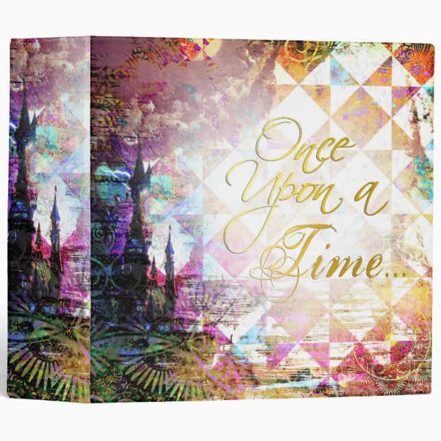 Pretty Fairytale Once Upon a Time 3 Ring Binder (Front/Spine)