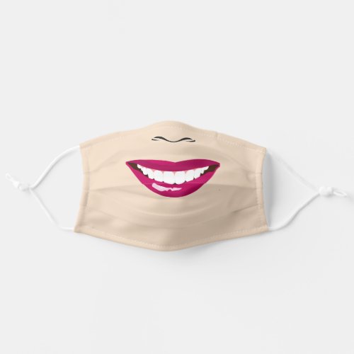 PRETTY FAKE FACE SMILE LADY  MASK