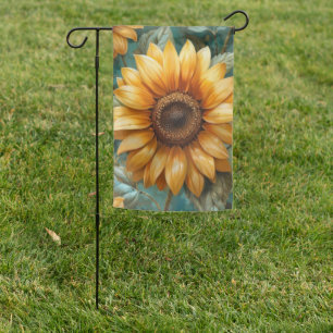 PRETTY FALL AUTUMN YELLOW SUNFLOWER FLOWER GARDEN FLAG