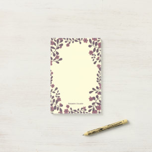 Pretty Fall Floral Frame CUSTOM NAME Notepad