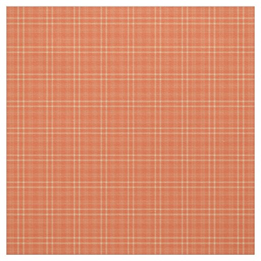 Pretty Fall Orange Tartan Pattern Fabric