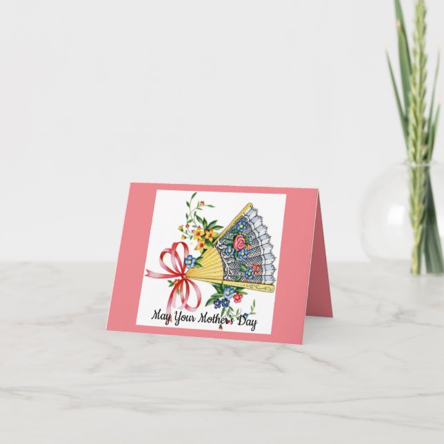 Pretty Fan Mother's Day Card (Front)