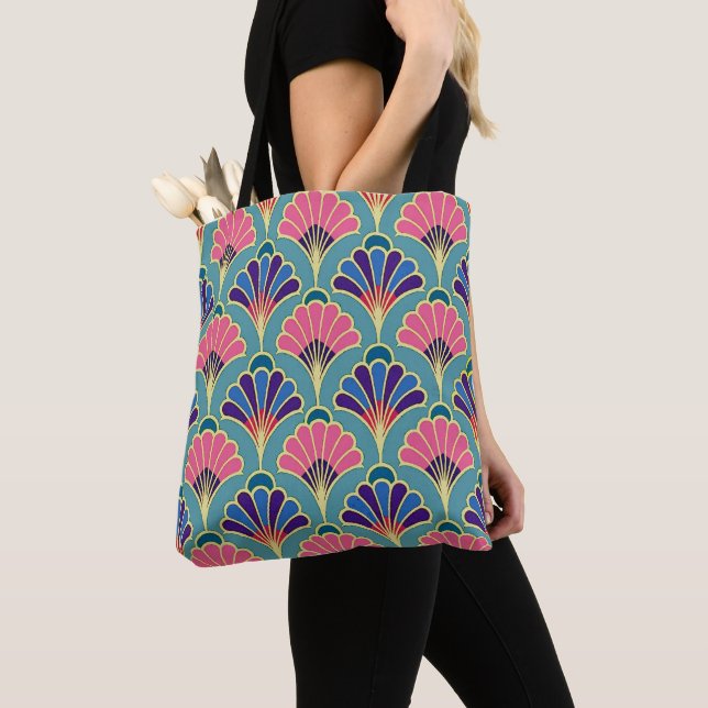 Pretty Fan Style Tote Bag (Close Up)