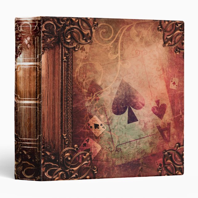 Pretty Fantasy Ace of Spades Ancient Tome Binder (Front/Spine)