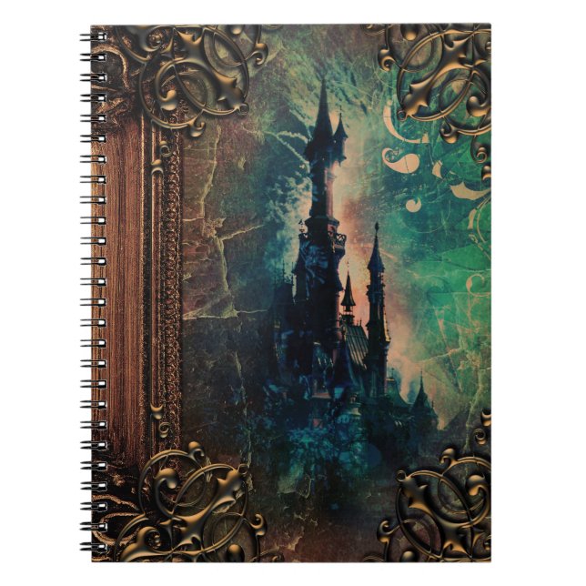Pretty Fantasy Castle Ancient Tome Magic Book (Front)