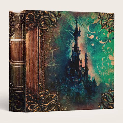 Pretty Fantasy Castle Ancient Tome Magic Book Binder