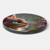 Pretty Fantasy Cat Flower *Monogram* Wireless Charger (Front 2)