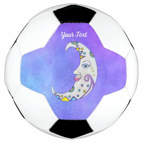 Pretty Fantasy Crescent Moon Face Decorations Sky Soccer Ball