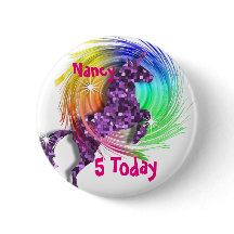 Pretty Fantasy Rainbow Unicorn Personalized Age