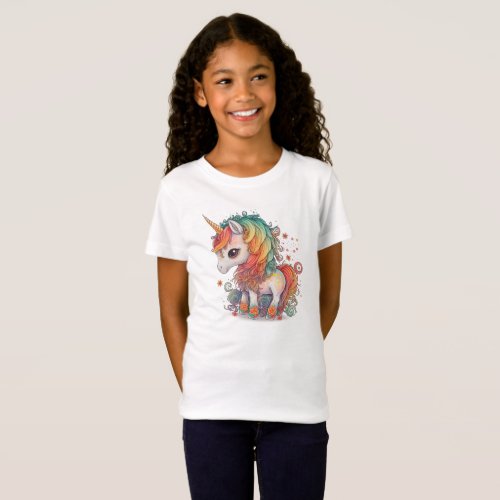 Pretty fantasy unicorn design T_Shirt T_Shirt