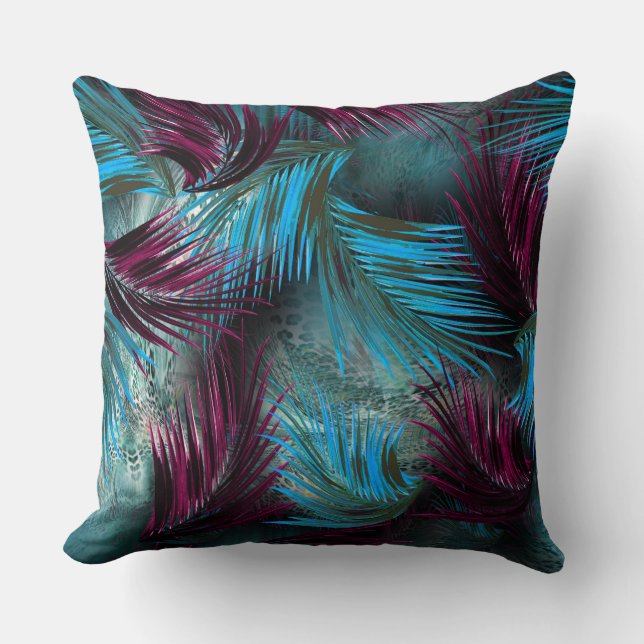 Pretty Feather Mutli-Color Pillow (Front)