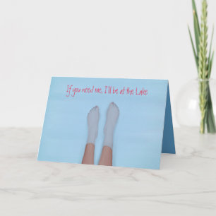 pretty feet soaking in the cool water card