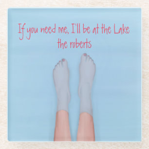 pretty feet soaking in the cool water glass coaste glass coaster