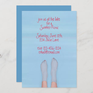 pretty feet soaking in the cool water invitation